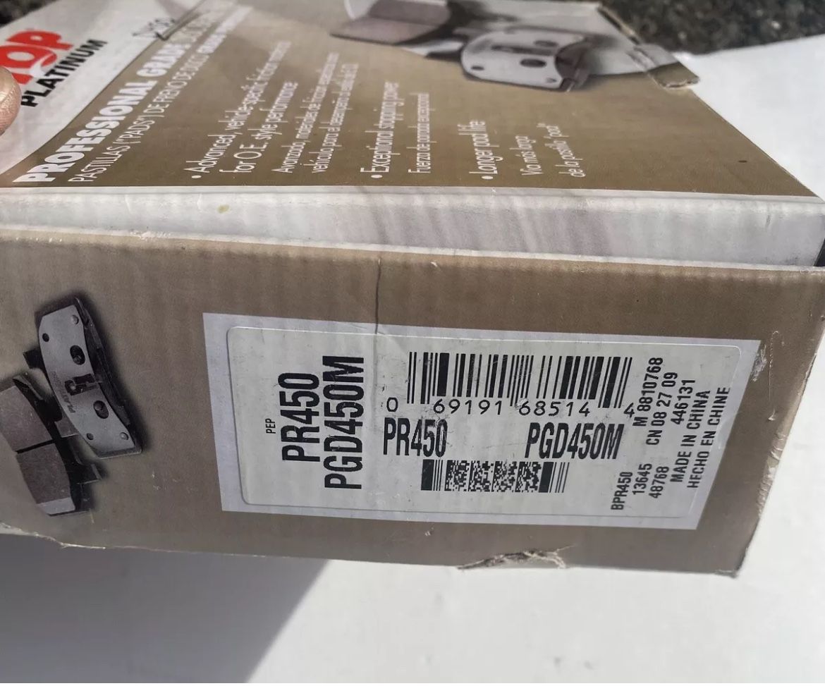 Pro Stop PR450 Disc Brake Pad Set Front