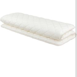 FULI Japanese Futon Mattress, Foldable & Portable Floor Lounger Bed, Roll Up Sleeping Pad, Shikibuton, Made in Japan (White, Queen)