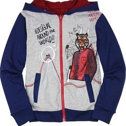 DESIGUAL Boys' Sweatshirt With Hood Sz 5/6T