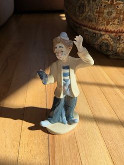 vintage porcelain clown figurine made in 1993 by Desako for Paul Sebastian