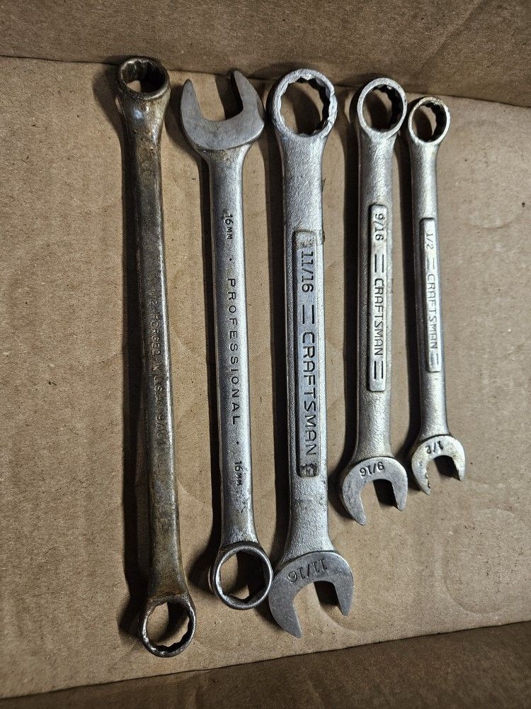 Craftsman Combination Wrenches, Proto,industrial Super