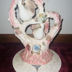 Two Dove Lovers Porcelain Statue