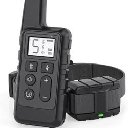 Remote Dog Training Collar, 100D Bark Shock Collars IPX7 Waterproof with 1640ft Distance,3 Training Modes,for Small Medium Large Dogs