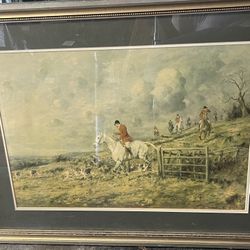 Fox Hunt In Surrey Framed Pic