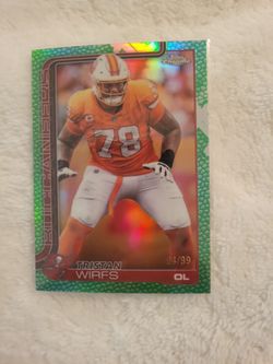Tristan Wirfs Topps Chrome Green Refractor 94/99