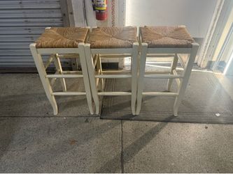 Pottery Barn Napoleon backless bar stools
