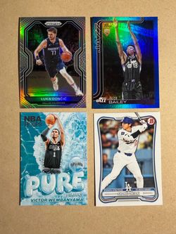2026 Topps Ace Bailey /150 Blue Foil + Luka Silver Wembanyama Pure Bowman Ohtani