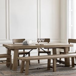 Pottery Barn Dining Table + Bench + Chairs