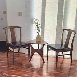 MCM Hollywood Regency Tamerlane Yoke Back Dining Chairs by Thomasville

