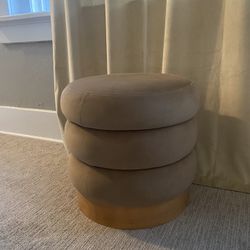 Small Ottoman, Blush Pink 