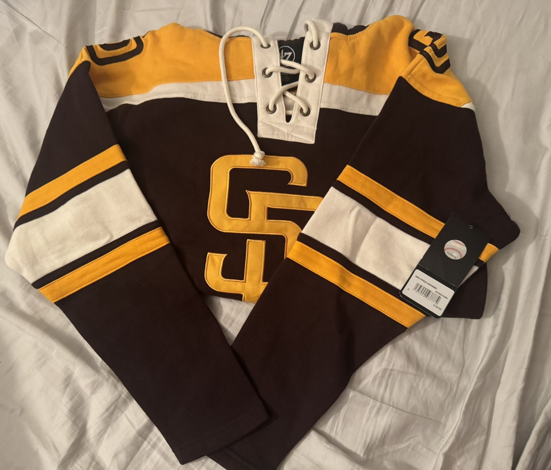 San Diego Padres Men’s 47 Brand Brown Pullover Jersey Hoodie