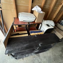 FREE - Printer, AC, TV Stand, End Tables, Shelves 
