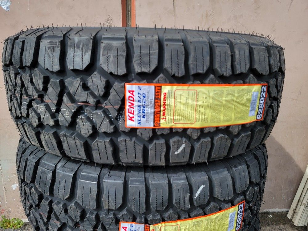 285 70 17 KENDA KEVLER ALL TERRAIN TIRES SILVERADO SUBURBAN AVALANCHE TAHOE SIERRA DENALI YUKON