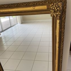 Antique Gold Wood Mirror 25x45
