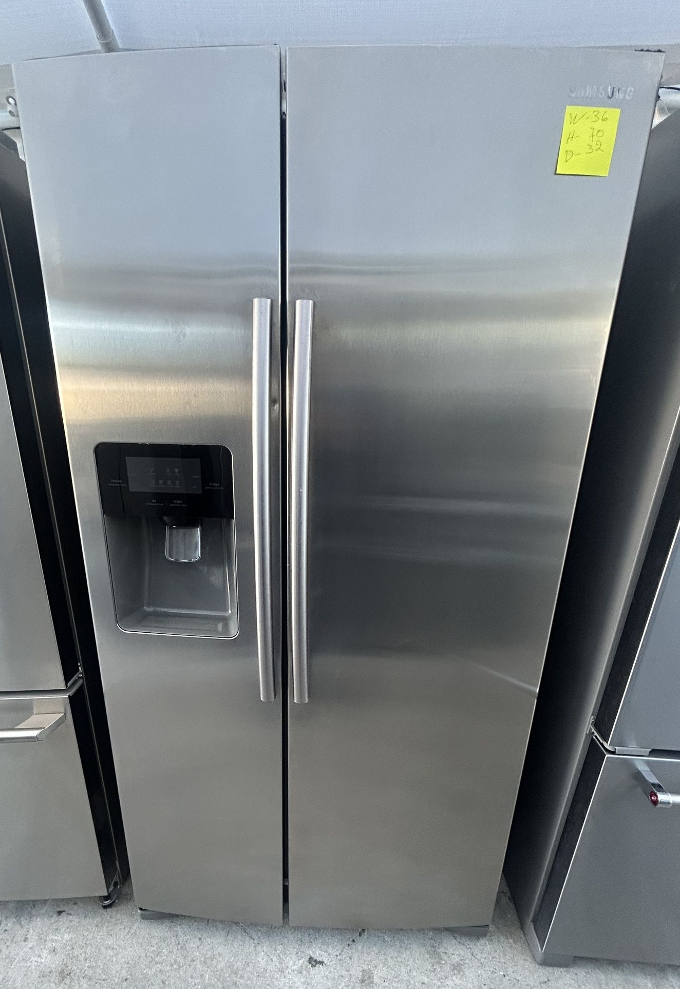 Samsung Beautiful Stainless Steel Side by Side Refrigerator 