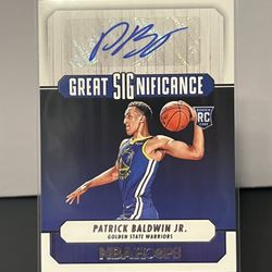 2022-23 PANINI RC AUTO PATRICK BALDWIN GREAT SIGNIFICANCE