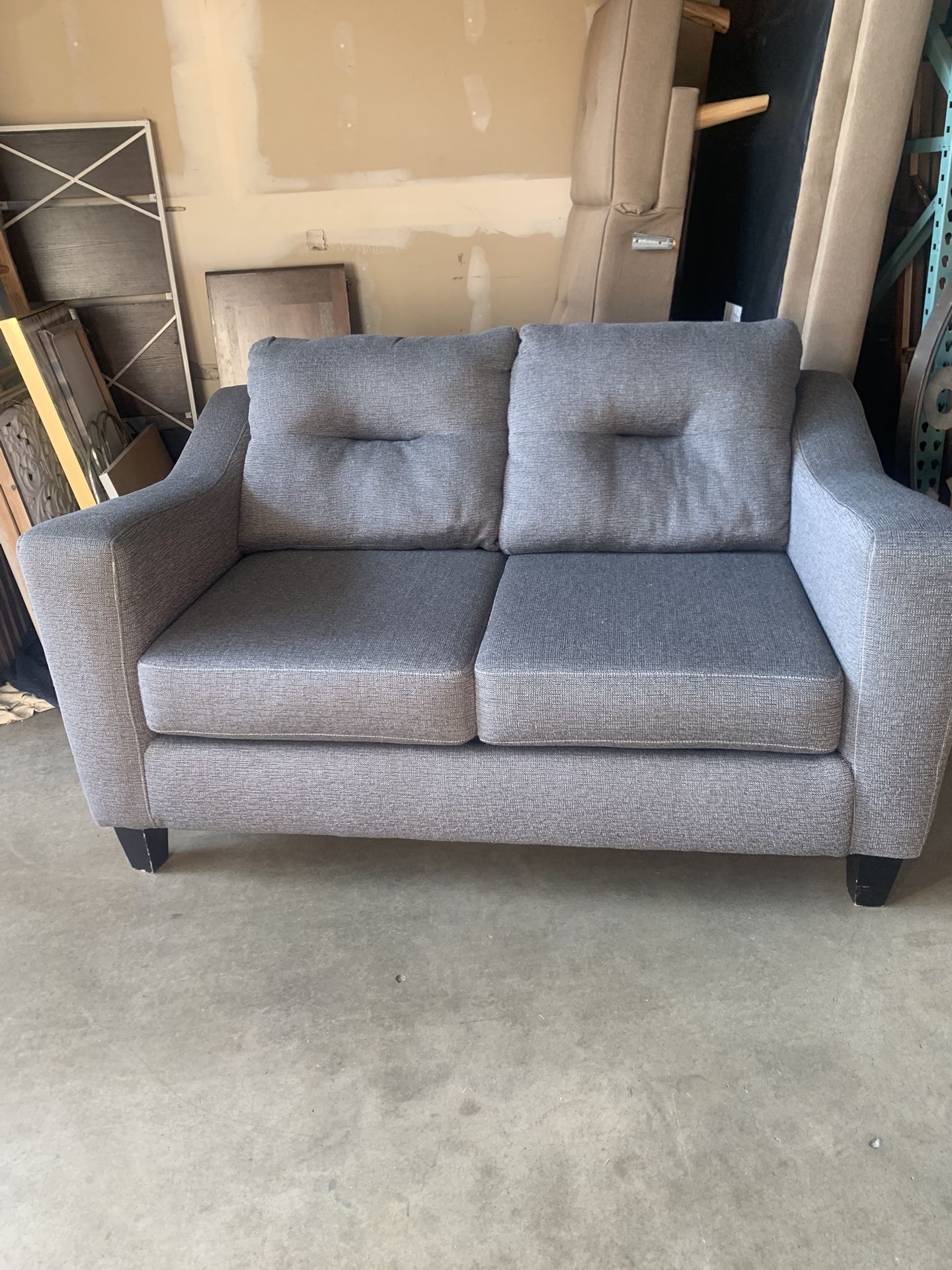 Gray Loveseat- Made In USA! 