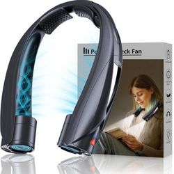 new Portable Neck Fan - with LED Book Light, 6-20 Hrs Long Battery, 6-Speed Adjustable, USB-C Rechargeable, Ultra Quiet, Hands-Free Personal Cooling f
