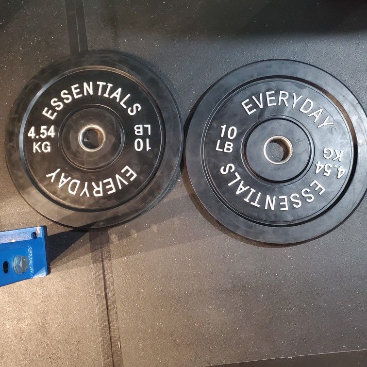10 Lbs Pair Of Bumper Plates