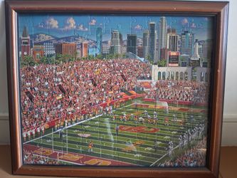 16x20 FRAMED USC FOOTBALL GAME PUZZLE