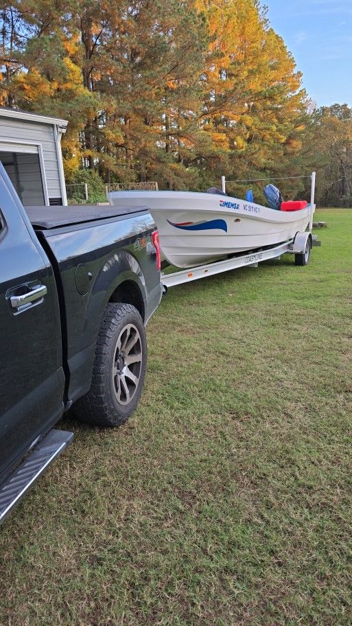 2024 Fiber Glass Boat 22ft And 70 Hp Yamaha