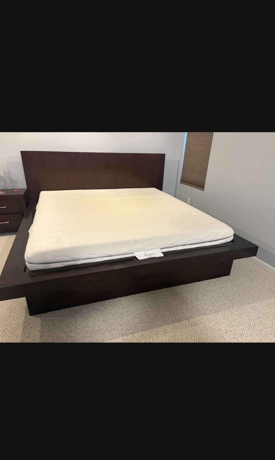 California king size platform bed and IKEA mattress