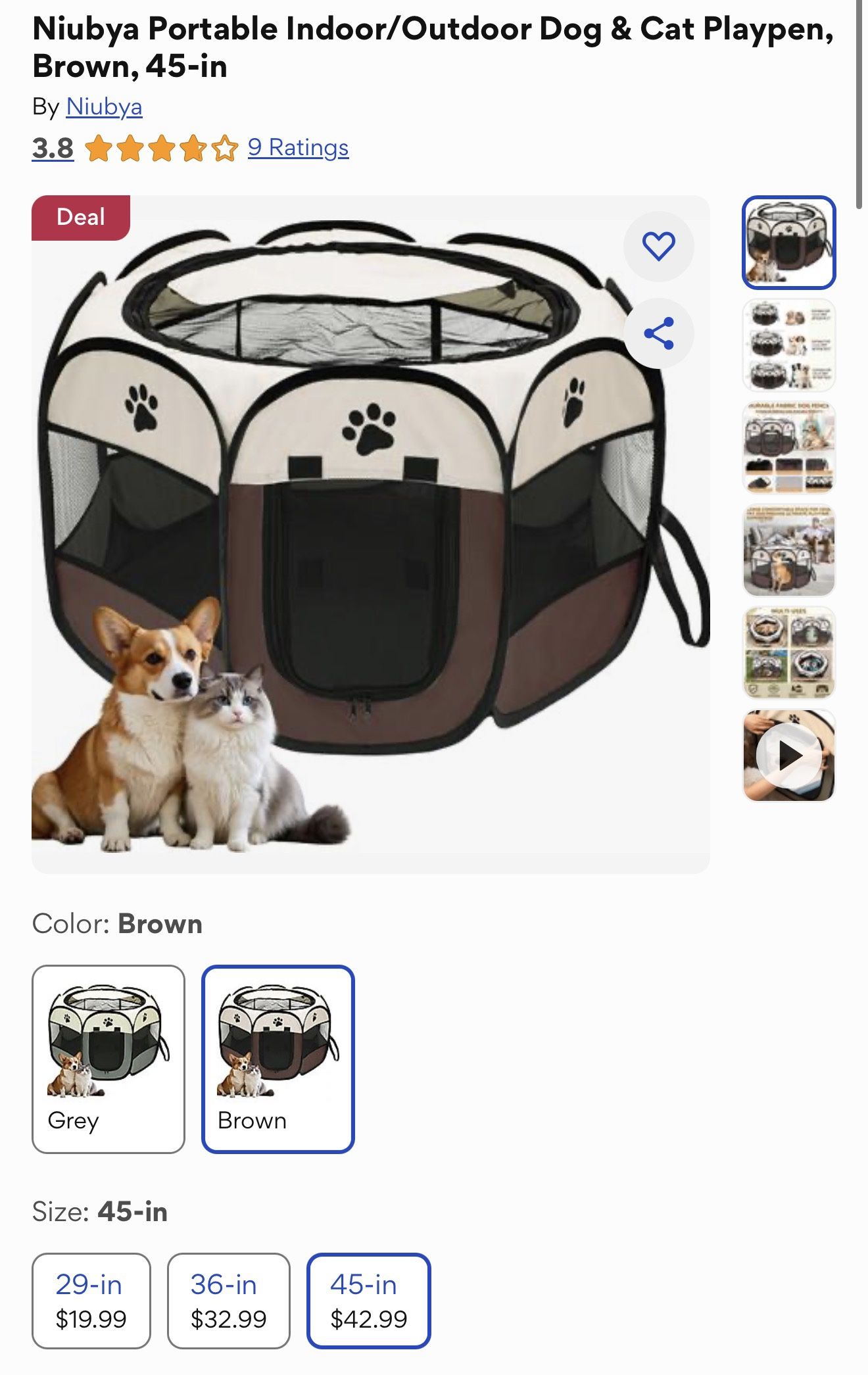 Foldable Travel Pet Playpen