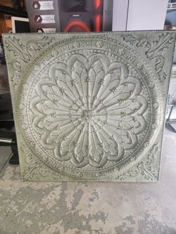 Large Distressed Medallion Wall Art – Rustic / Farmhouse / Boho Decor