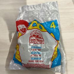 Vintage 1998 McDonalds Animal Kingdom Elephant Squirt Toy In Original Packaging