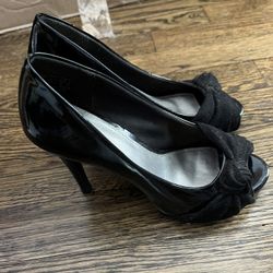 New Womens Black 4” Heels - Fioni