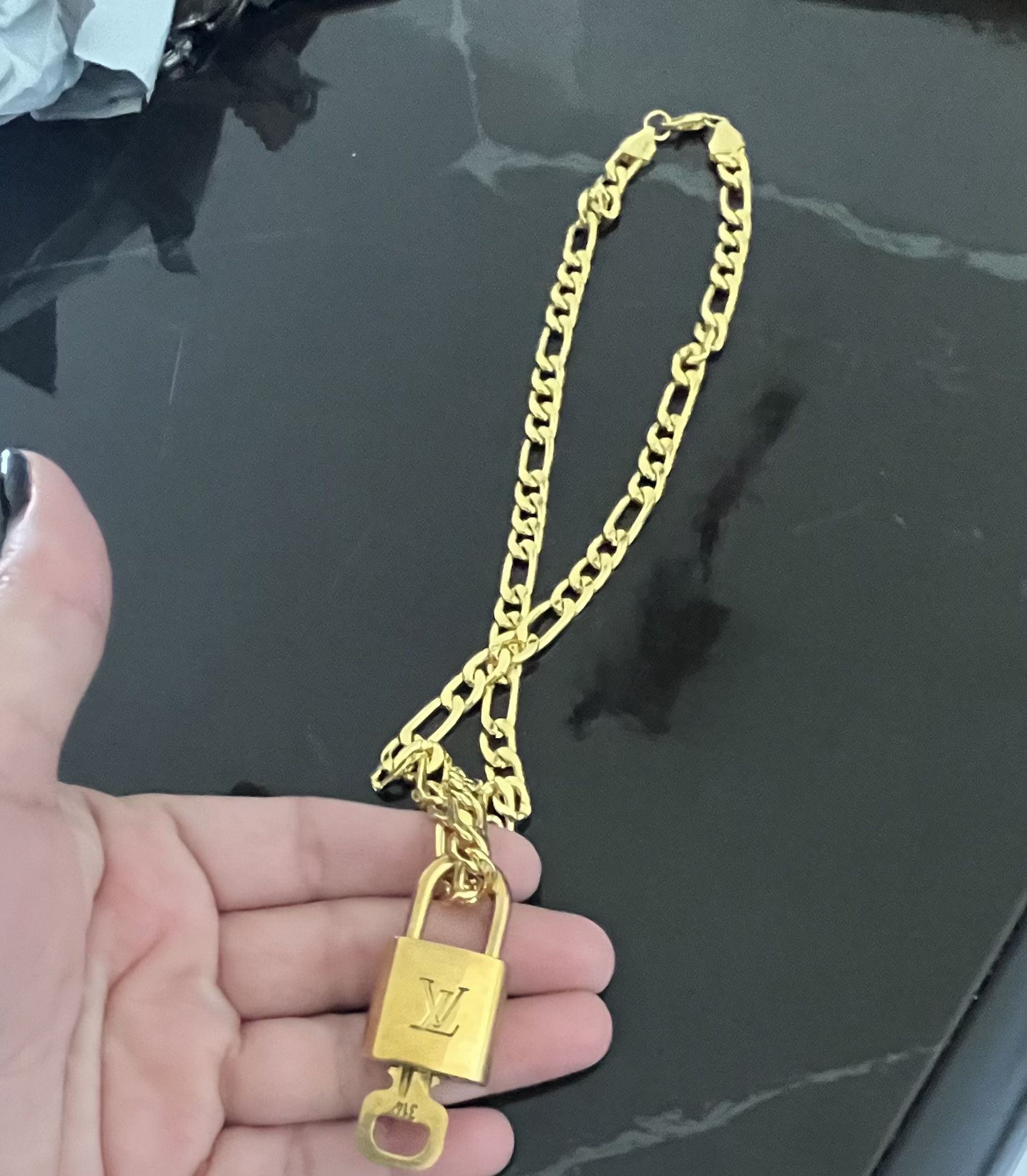 Authentic Louis Vuitton Lock And Key Necklace 