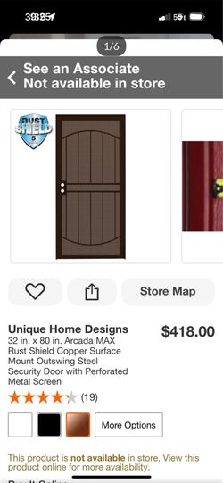 32x80 BRONZE SECURITY DOOR NEW