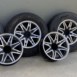 (4) 215/75R17.5 Westlake CR960A tires mounted on Lynx Al wheels + 2 spare wheels