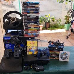 PS2 Bundle With Driving Force Pro