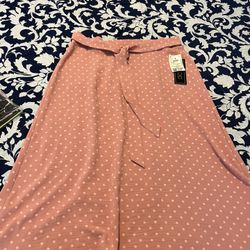 polkadot pink skirt