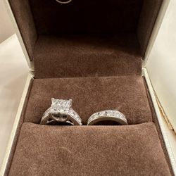 2 Carat Princess Cut Engagement Set