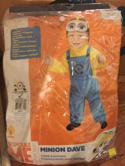 Minion Dave Costume 2T