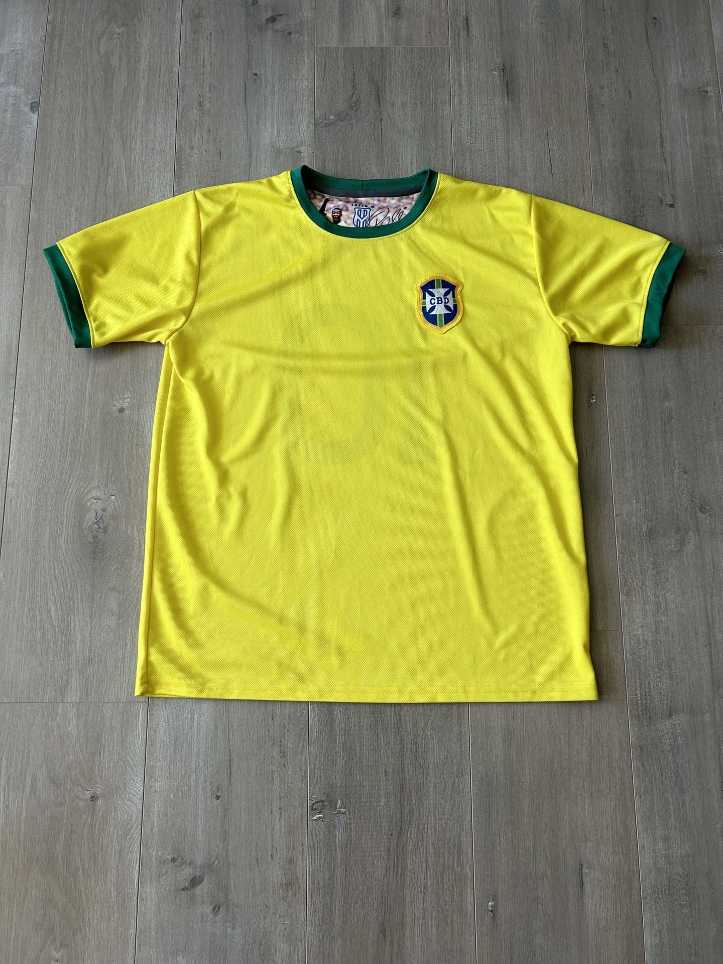 World Cup Brazil Jersey Pele #10 M Autograph
