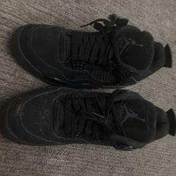 Jordan 4 black cats, worn & visibly damaged selling less than half the retail price!
