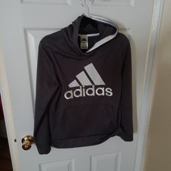 Grey Adidas Boys Hoodie 