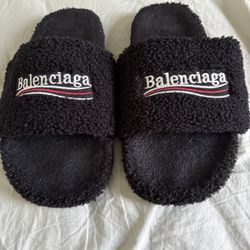 Balenciaga Fur Slides