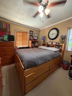 Full Size Captain Bed w/Matress