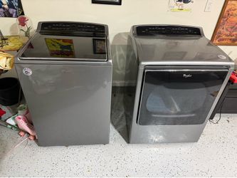 Whirlpool Cabrio Premium Steam Set Washer and Dryer (Chrome Shadow) - Read Description