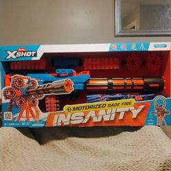 X shot insanity motorized rage dart nerf