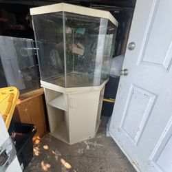 Corner fish tank with storage stand 40 gallon