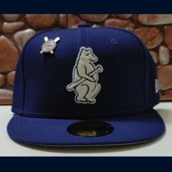 Chicago Cubs Size 7 New Era 59FIFTY NAVY BLUE ”1908 LOGO" Hat (NWT) Please Read Description.
