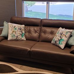 Modern - Gray Leathrer Sofa