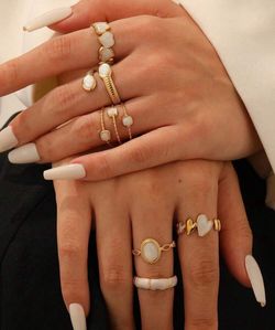 Bundle deal waterproof set of rings and bracelets