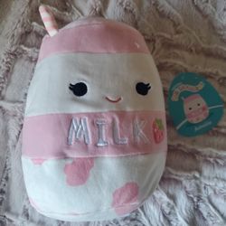 Ronnie The Cow And Amelie Strawberry Milk Sqishmallows New ❤️ $15 EACH