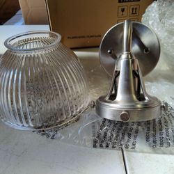 Hunter Cypress Grove 1 Bulb Wall Sconce Light Fixture In Brushed Nickel, Few Available 